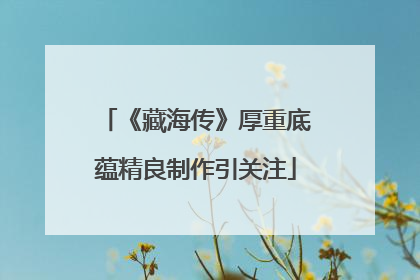 《藏海传》厚重底蕴精良制作引关注