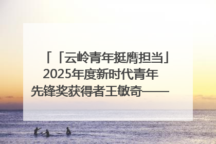 「云岭青年挺膺担当」2025年度新时代青年先锋奖获得者王敏奇——澜沧江上好渔人
