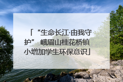 “生命长江·由我守护” 峨眉山桂花桥镇小增加学生环保意识