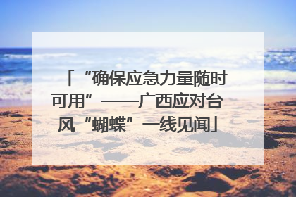 “确保应急力量随时可用”——广西应对台风“蝴蝶”一线见闻