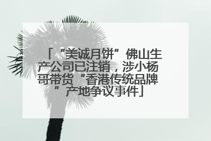 “美诚月饼”佛山生产公司已注销，涉小杨哥带货“香港传统品牌”产地争议事件