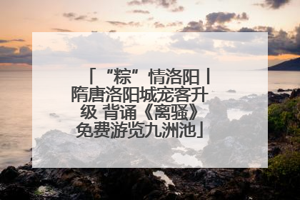 “粽”情洛阳丨隋唐洛阳城宠客升级 背诵《离骚》免费游览九洲池