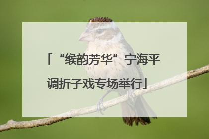 “缑韵芳华”宁海平调折子戏专场举行