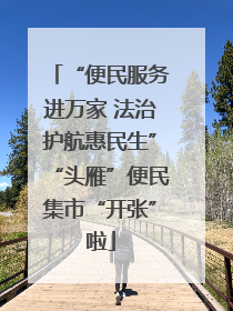 “便民服务进万家 法治护航惠民生”“头雁”便民集市“开张”啦