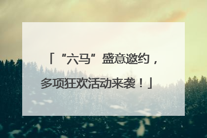 “六马”盛意邀约，多项狂欢活动来袭！