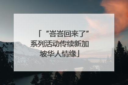 “峇峇回来了”系列活动传续新加坡华人情缘