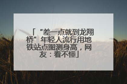 “差一点就到龙翔桥”年轻人流行用地铁站点图测身高，网友：看不懂