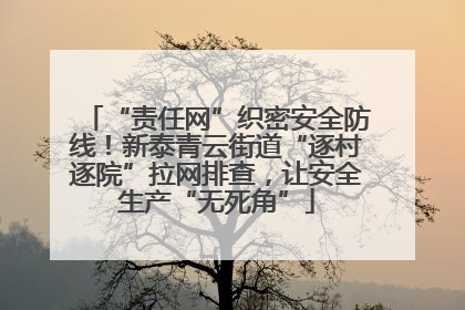 “责任网”织密安全防线！新泰青云街道“逐村逐院”拉网排查，让安全生产“无死角”