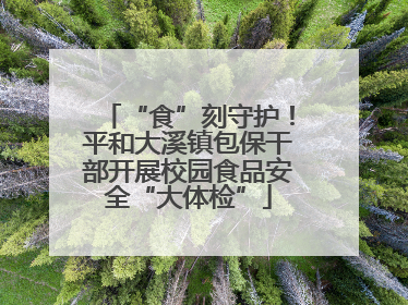 “食”刻守护！平和大溪镇包保干部开展校园食品安全“大体检”