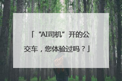 “AI司机”开的公交车，您体验过吗？