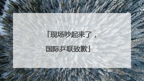 现场吵起来了，国际乒联致歉