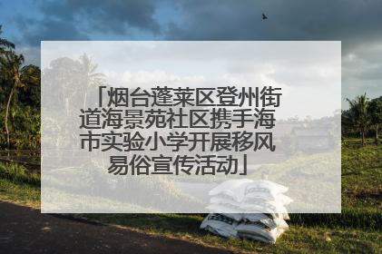 烟台蓬莱区登州街道海景苑社区携手海市实验小学开展移风易俗宣传活动