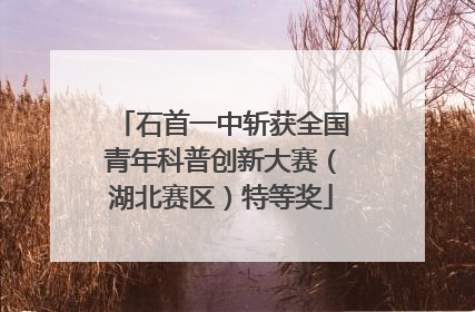 石首一中斩获全国青年科普创新大赛（湖北赛区）特等奖