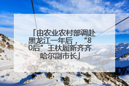 由农业农村部调赴黑龙江一年后，“80后”王杕履新齐齐哈尔副市长