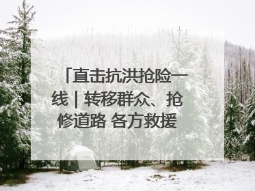 直击抗洪抢险一线｜转移群众、抢修道路 各方救援力量持续奋战