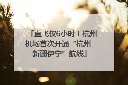 直飞仅6小时！杭州机场首次开通“杭州-新疆伊宁”航线