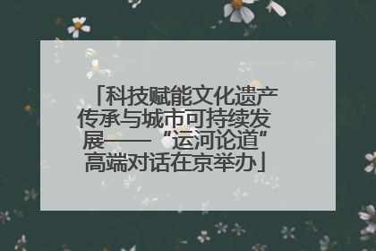 科技赋能文化遗产传承与城市可持续发展——“运河论道”高端对话在京举办