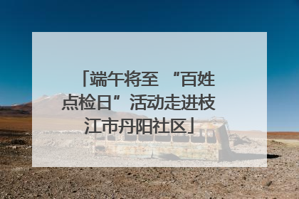 端午将至 “百姓点检日”活动走进枝江市丹阳社区