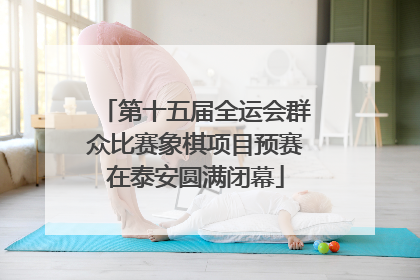第十五届全运会群众比赛象棋项目预赛在泰安圆满闭幕