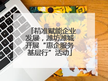 精准赋能企业发展，潍坊潍城开展“惠企服务基层行”活动