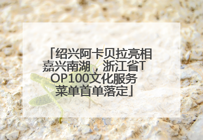 绍兴阿卡贝拉亮相嘉兴南湖，浙江省TOP100文化服务菜单首单落定