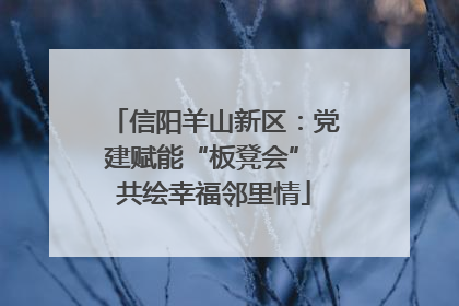信阳羊山新区：党建赋能“板凳会” 共绘幸福邻里情