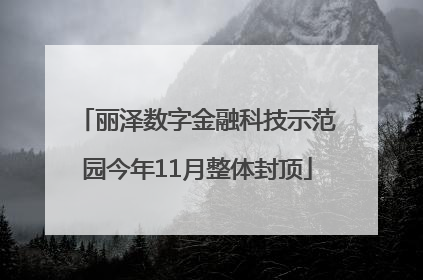 丽泽数字金融科技示范园今年11月整体封顶