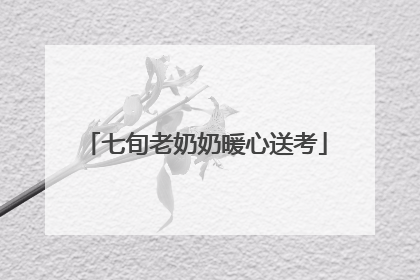 七旬老奶奶暖心送考