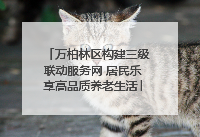 万柏林区构建三级联动服务网 居民乐享高品质养老生活