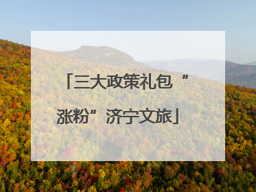 三大政策礼包“涨粉”济宁文旅