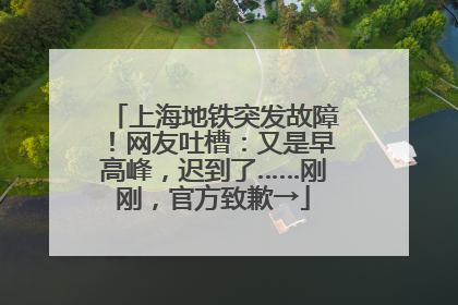 上海地铁突发故障！网友吐槽：又是早高峰，迟到了……刚刚，官方致歉→