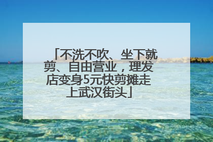不洗不吹、坐下就剪、自由营业，理发店变身5元快剪摊走上武汉街头