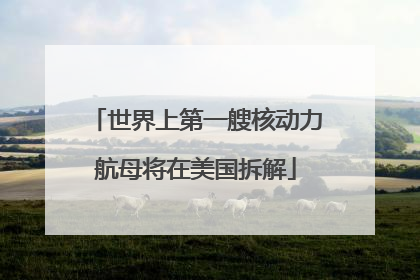 世界上第一艘核动力航母将在美国拆解