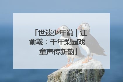 世遗少年说｜江俞羲：千年梨园戏 童声传新韵