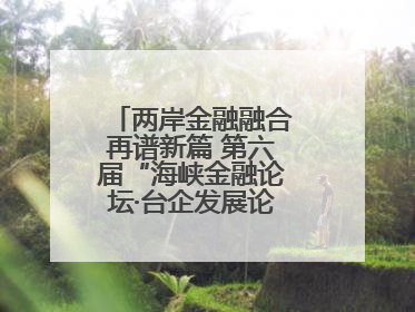 两岸金融融合再谱新篇 第六届“海峡金融论坛·台企发展论坛”在厦举办