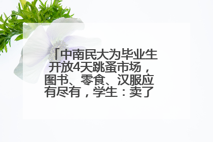 中南民大为毕业生开放4天跳蚤市场，图书、零食、汉服应有尽有，学生：卖了几十个手串