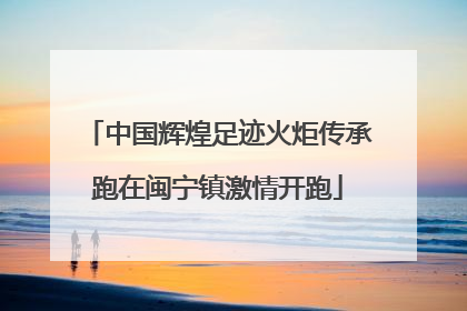 中国辉煌足迹火炬传承跑在闽宁镇激情开跑