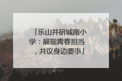 乐山井研城南小学：展现青春担当，共议身边要事
