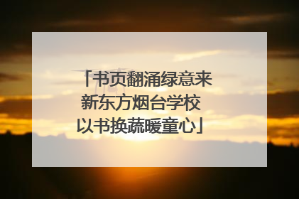 书页翻涌绿意来 新东方烟台学校以书换蔬暖童心