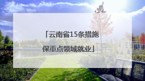 云南省15条措施保重点领域就业