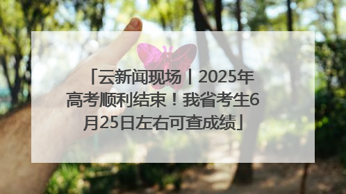 云新闻现场丨2025年高考顺利结束！我省考生6月25日左右可查成绩