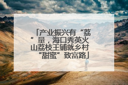 产业振兴有“荔”量，海口秀英火山荔枝王铺就乡村“甜蜜”致富路