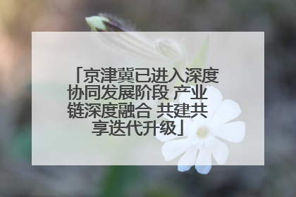 京津冀已进入深度协同发展阶段 产业链深度融合 共建共享迭代升级