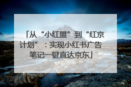 从“小红盟”到“红京计划”：实现小红书广告笔记一键直达京东