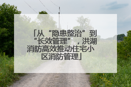 从“隐患整治”到“长效管理”，洪湖消防高效推动住宅小区消防管理
