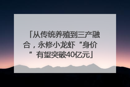 从传统养殖到三产融合，永修小龙虾“身价”有望突破40亿元