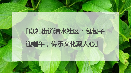 以礼街道清水社区：包包子迎端午，传承文化聚人心