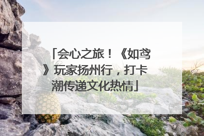 会心之旅！《如鸢》玩家扬州行，打卡潮传递文化热情
