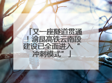 又一座隧道贯通！渝昆高铁云南段建设已全面进入“冲刺模式”