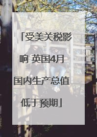 受美关税影响 英国4月国内生产总值低于预期